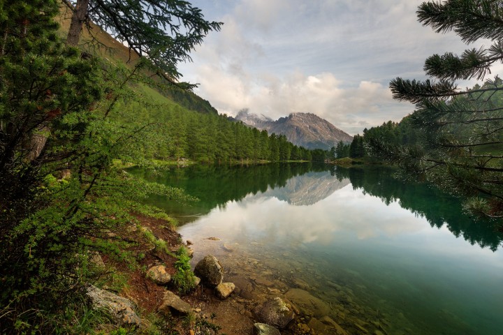 Albulapass, Alpen, Alpenpass, Bergsee, Clouds, Gewässer, Graubünden, Schweiz, See, Sommer, Suisse, Switzerland, Wolken, lake, pass d'alvra, summer