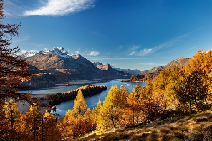 Alpen, Alpenpass, Autumn, Bergsee, Engadin, Fall, Gewässer, Graubünden, Herbst, Maloja, Maloja-Pass, Malojapass, Schweiz, See, Suisse, Switzerland