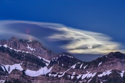 Alpen, Clouds, Gipfel, Mond, Schweiz, Suisse, Switzerland, Säntis, Vollmond, Wolken
