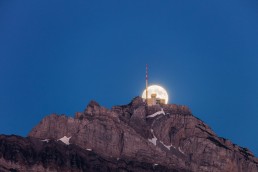 Alpen, Gipfel, Mond, Schweiz, Suisse, Switzerland, Säntis, Vollmond