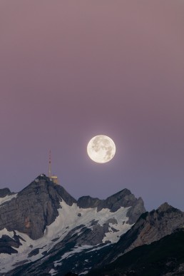 Alpen, Alpstein, Gipfel, Mond, Schweiz, Suisse, Switzerland, Säntis, Vollmond