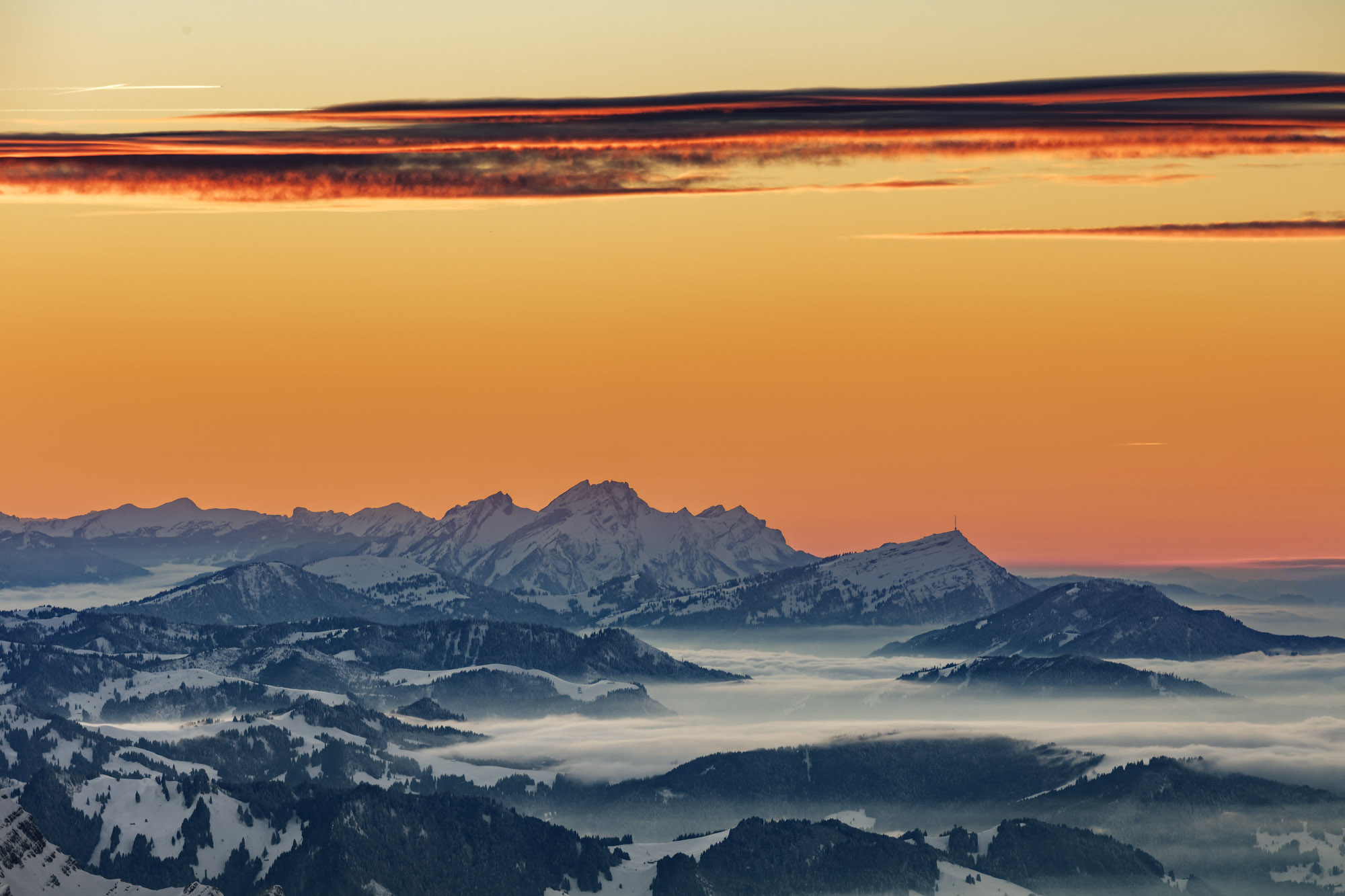 Alpen, Aussicht, Clouds, Gipfel, Nebelmeer, Schweiz, St. Gallen, Suisse, Switzerland, Säntis, Toggenburg, Wetter, Wolken