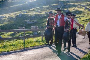 Alp, Alpaufzug, Alpen, Alpfahrt, Alps, Appenzell, Appenzellerland, Brauchtum, Brauchtum und Anlässe, Kühe, Landschaft und Natur, Orte, Ostschweiz, Schweiz, Schwägalp, Sennen, Suisse, Switzerland, Säntis, Tier, Tracht, Urnäsch, tradition