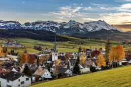 Appenzell Ausserrohden, Autumn, Berge, Clouds, Dorf, Fall, Gais, Herbst, Ostschweiz, Schweiz, Suisse, Switzerland, Wolken