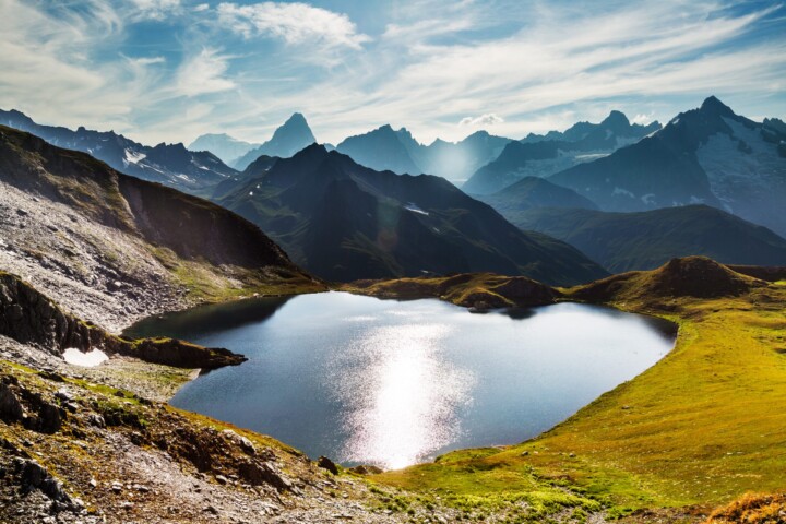 Alpen, Alps, Berg, Bergmassiv, Bergsee, Gipfel, Lacs de Fenêtre, Schweiz, See, Sommer, Suisse, Switzerland, Vallais, Wallis  CHE Schweiz Vallais, lake, summer