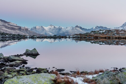 Alpen, Alps, Autumn, Berg, Bergmassiv, Bergsee, Fall, Gewässer, Graubünden, Herbst, Landscape, Landschaft, Morgen, Schweiz, See, Suisse, Switzerland, lake