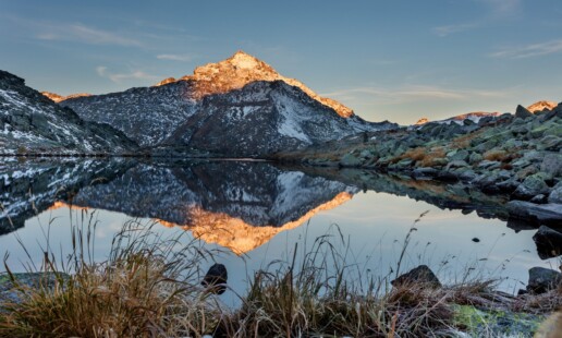 Alpen, Alps, Autumn, Berg, Bergmassiv, Bergsee, Fall, Gewässer, Graubünden, Herbst, Landscape, Landschaft, Morgen, Schweiz, See, Suisse, Switzerland, lake