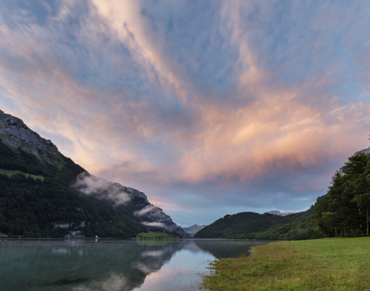 Abendrot, Alp, Berg, Berge, Bergmassiv, Clouds, Gewitter, Glarus, Klöntalerseee, Schweiz, See, Sommer, Suisse, Switzerland, Thunderstorm, Wetter, Wolken, summer