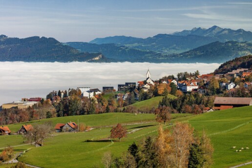 Appenzell, Appenzell Ausserrohden, Appenzeller Vorderland, Autumn, Dorf, Fall, Herbst, Nebel, Nebelmeer, Ostschweiz, Schweiz, Suisse, Switzerland, Wetter, Wolfhalden