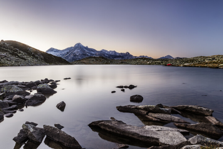 Alp, Alpen, Alps, Berg, Berge, Bergmassiv, Bergsee, Graubünden, Morgen, Ostschweiz, Schweiz, See, Sommer, Suisse, Switzerland, lake, summer
