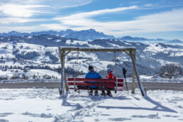 Appenzell Ausserrohden, Appenzeller Vorderland, Aussicht, Berge, Frost, Rehetobel, Winter