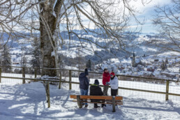Appenzell Ausserrohden, Appenzeller Vorderland, Aussicht, Berge, Frost, Rehetobel, Winter