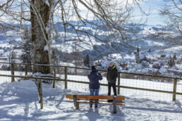 Appenzell Ausserrohden, Appenzeller Vorderland, Aussicht, Berge, Frost, Rehetobel, Winter