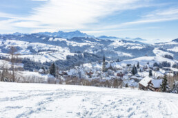 Appenzell Ausserrohden, Appenzeller Vorderland, Aussicht, Berge, Frost, Rehetobel, Winter