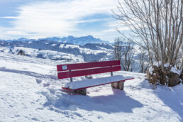 Appenzell Ausserrohden, Appenzeller Vorderland, Aussicht, Berge, Frost, Rehetobel, Winter