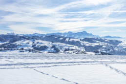 Appenzell Ausserrohden, Appenzeller Vorderland, Aussicht, Berge, Frost, Rehetobel, Winter