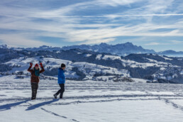 Appenzell Ausserrohden, Appenzeller Vorderland, Aussicht, Berge, Frost, Rehetobel, Winter