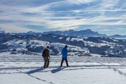 Appenzell Ausserrohden, Appenzeller Vorderland, Aussicht, Berge, Frost, Rehetobel, Winter