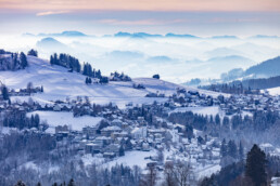 Appenzell Ausserrohden, Aussicht, Berge, Frost, Trogen, Winter