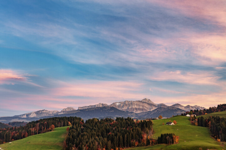 Alpstein, Appenzell, Appenzell Ausserrohden, Autumn, Berg, Fall, Herbst, Ostschweiz, Schweiz, Streusiedlung, Suisse, Switzerland, Säntis, Säntisbahn, Säntisbahn Säntis, Waldstatt