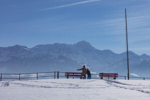 Appenzell Ausserrohden, Aussicht, Berge, Frost, Waldstatt, Winter