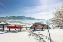 Appenzell Ausserrohden, Aussicht, Jahreszeiten, Waldstatt, Winter