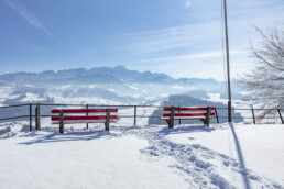 Appenzell Ausserrohden, Aussicht, Berge, Frost, Waldstatt, Winter