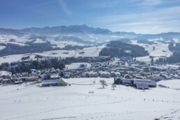 Appenzell Ausserrohden, Aussicht, Berge, Frost, Waldstatt, Winter