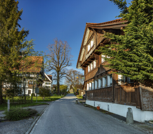 Abend, Appenzell, Appenzell Ausserrohden, Appenzellerhaus, Dorf, Frühling, Haus, Herisau, Kultur, Kulturbauten, Ortsbild, Ostschweiz, Schweiz, Sonnenschein, Spring, Suisse, Switzerland, Weiler