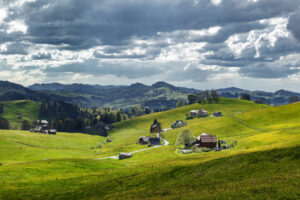 Alp, Appenzell, Appenzell Ausserrohden, Bauernhof, Blumenwiese, Clouds, Frühling, Hundwil, Ortsbild, Ostschweiz, Schweiz, Spring, Suisse, Switzerland, Wiese, Wolken