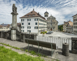 Appenzell, Appenzell Ausserrohden, Dorf, Dorfplatz, Kirche, Kultur, Kulturbauten, Ostschweiz, Schweiz, Suisse, Switzerland, Trogen