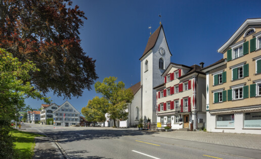 Appenzell, Appenzell Ausserrohden, Appenzeller Vorderland, Appenzellerhaus, Dorf, Dorfplatz, Kirche, Kultur, Kulturbauten, Ostschweiz, Schweiz, Suisse, Switzerland, Wolfhalden