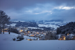 Abend, Appenzell, Appenzell Ausserrohden, Dorf, Jahreszeiten, Nacht, Ostschweiz, Schnee, Schweiz, Suisse, Switzerland, Teufen, Wetter, Winter