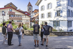 Appenzell, Appenzell Innerrhoden, Appenzeller Bahnen, Eisenbahn, Gastgewerbe, Ostschweiz, Schienenverkehr, Schweiz, Suisse, Switzerland, Verkehr, ÖV, Öffentlicher Verkehr
