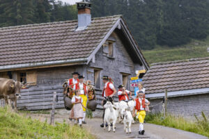 Alpabfahrt, Alpen, Alpfahrt, Alps, Appenzell Ausserrohden, Autumn, Brauchtum, Fall, Herbst, Hundwil, Ostschweiz, Schweiz, Schwägalp, Sennen, Suisse, Switzerland, Tracht, Urnäsch, tradition, Öberefahre