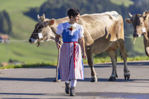 Appenzell, Appenzell Ausserrohden, Appenzeller Hinterland, Brauchtum, Landwirtschaft, Ostschweiz, Schweiz, Schönengrund, Sennen, Suisse, Switzerland, Tracht, Viehschau, Wirtschaft, tradition