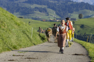 Appenzell, Appenzell Ausserrohden, Appenzeller Hinterland, Brauchtum, Landwirtschaft, Ostschweiz, Schweiz, Schönengrund, Sennen, Suisse, Switzerland, Tracht, Viehschau, Wirtschaft, tradition