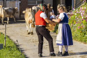 Appenzell, Appenzell Ausserrohden, Appenzeller Hinterland, Brauchtum, Landwirtschaft, Ostschweiz, Schweiz, Stein, Suisse, Switzerland, Tracht, Viehschau, Wirtschaft, tradition