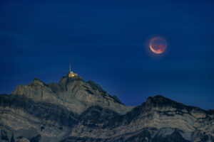Alpen, Mond, Nacht, Neckertal, Ostschweiz, Schweiz, St. Gallen, Suisse, Switzerland, Säntis, Säntisbahn, Säntisbahn Säntis, Toggenburg, Vollmond